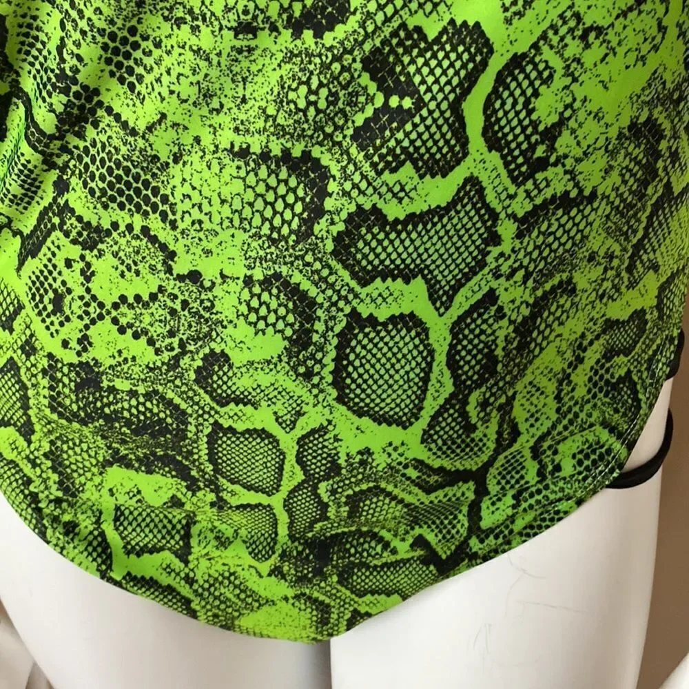 NWT Fashion Nova One Piece Swimsuit - Lime Green - Size 2X